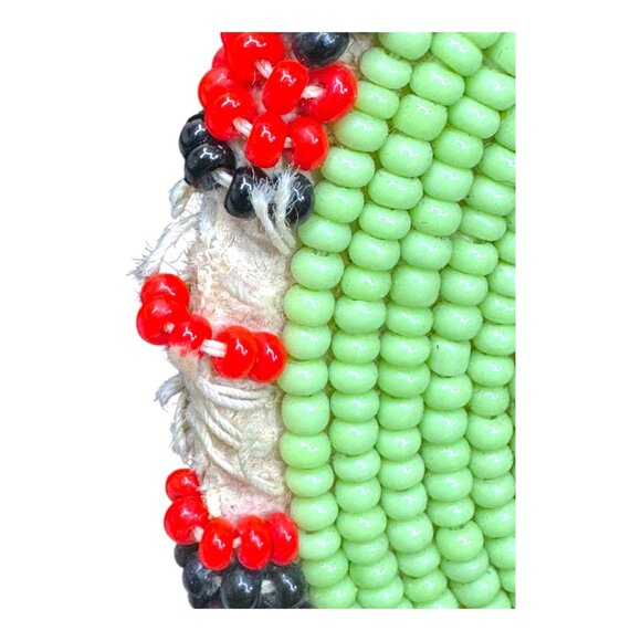 Handmade Native American Vtg Large Beaded Duck Medallion Pendant Necklace READ - Picture 3 of 7